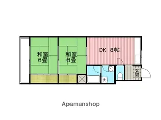 フローラ南浦和【202号室】の間取り