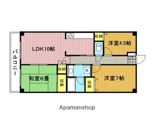 オークハウス【4階】の間取り