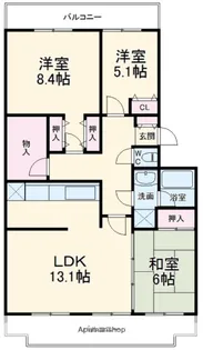 レジデンス浦和【2階】の間取り