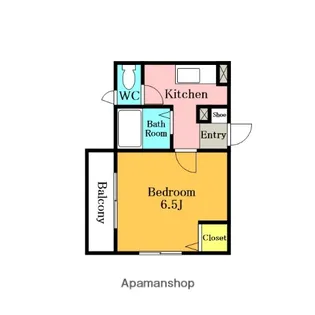 メゾン上利【103号室】の間取り