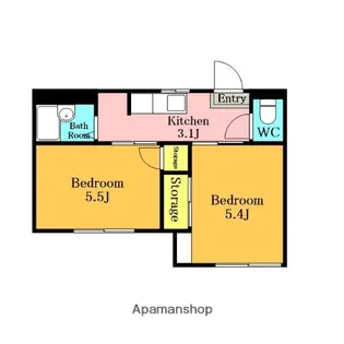パークサイド【2階】の間取り