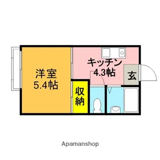 コーポ樋の爪【1階】の間取り