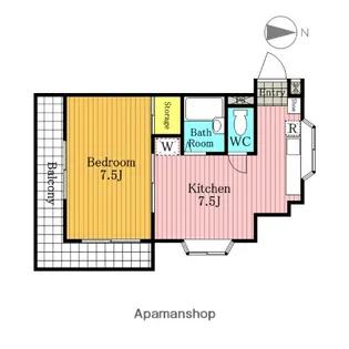 第二メゾン原【305号室】の間取り