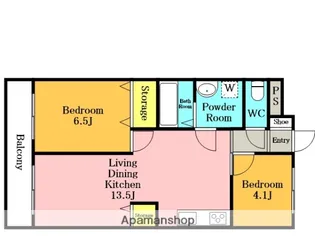 ウエストパレス蕨Ⅰ【4階】の間取り