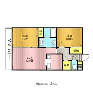リッツハイム庚申坂【1階】の間取り