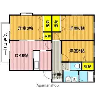ドゥオベータ【101号室】の間取り