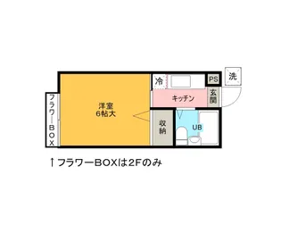 ハイツ大成【102号室】の間取り