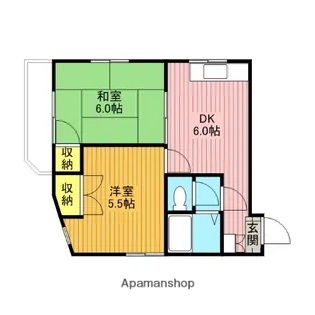 ダイヤモンドハイツ【2階】の間取り