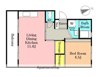 内田ハイツ【1階】の間取り