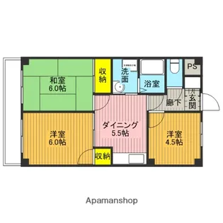 スリーエー・オム【3階】の間取り