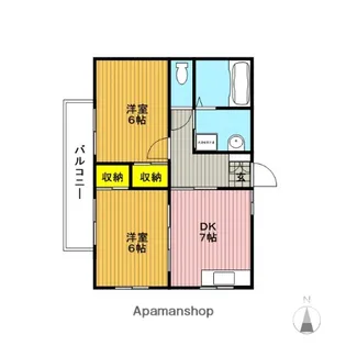 パークハイツサカエ【1階】の間取り