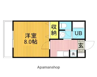 STUDIO UWA【303号室】の間取り