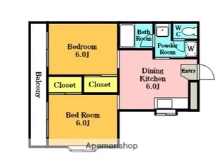 セントラルロゼ【205号室】の間取り