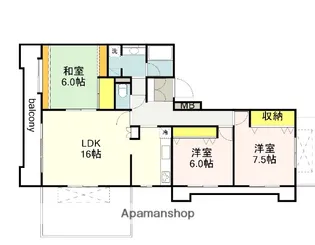 ディアハイツⅡ【402号室】の間取り
