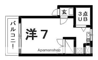 シャンブル南浦和【1A号室】の間取り