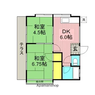 朝日ハイツ【202号室】の間取り