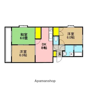 ヤツダハイツA【B205号室】の間取り