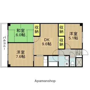 ゼルコーバⅠ【605号室】の間取り