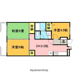 ブルージュ【1階】の間取り