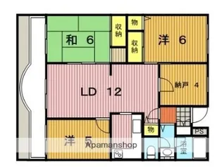 ドルフヤマノウチB棟【303号室】の間取り