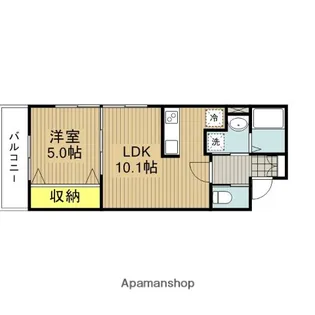 芝田屋ビル【401号室】の間取り