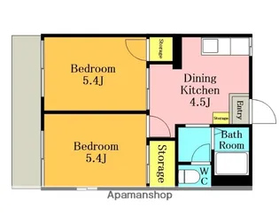 ドミールB【103号室】の間取り