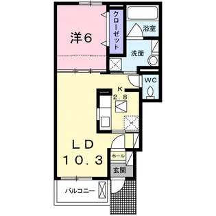 ベレ・エグゼ【1階】の間取り
