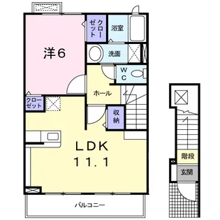 サニーレジデンス【2階】の間取り