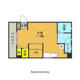 コーポ関根【203号室】の間取り