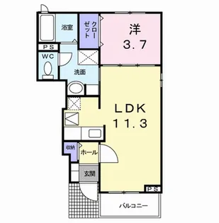 ディスポワール Ⅰ【1階】の間取り