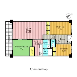 アーバンディラ蕨【1階】の間取り