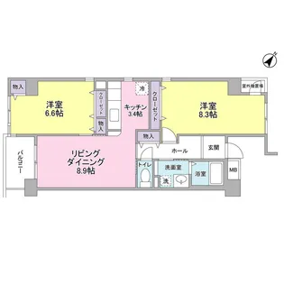はせるろーわ【4階】の間取り