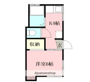 1Kの間取り画像