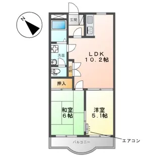クレストール武蔵浦和【2階】の間取り