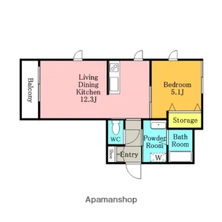 ジョワヴェリテ【3階】の間取り