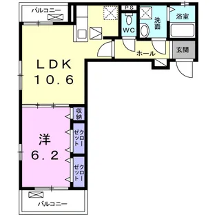 ディアコートYUI【1階】の間取り