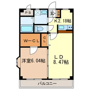 クレールⅤ【301号室号室】の間取り