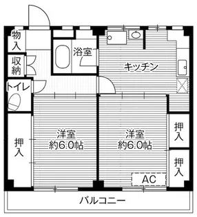 ビレッジハウス根岸1号棟【0101号室】の間取り