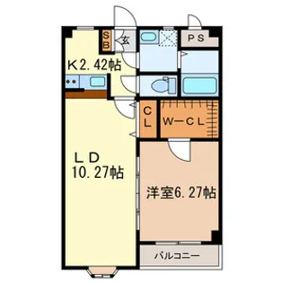 クレールⅢ【302号室号室】の間取り