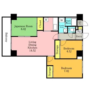 T’S GARDEN蕨Ⅲ【2階】の間取り