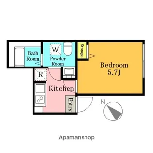 キャメルWARABI【203号室】の間取り