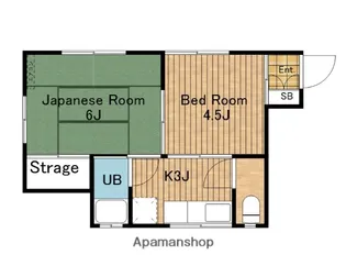 前上町アパート【1F号室】の間取り