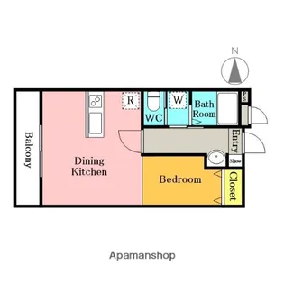 RAFFINE芝中田【303号室】の間取り