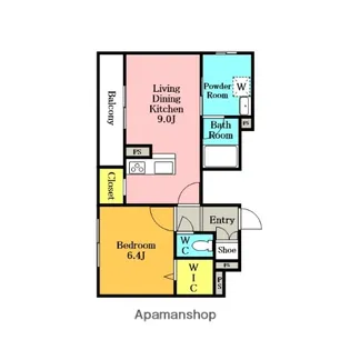 クレイシアしば【1階】の間取り