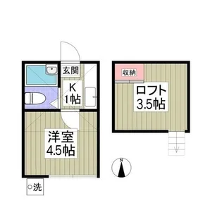 ベルB【102号室】の間取り