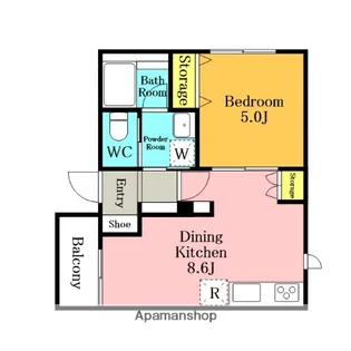 メゾン ファミリア【1階】の間取り