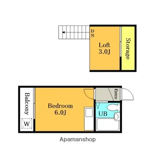 FLAP蕨【203号室】の間取り