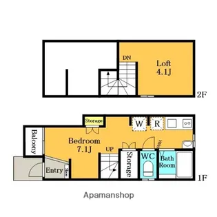1Rの間取り画像