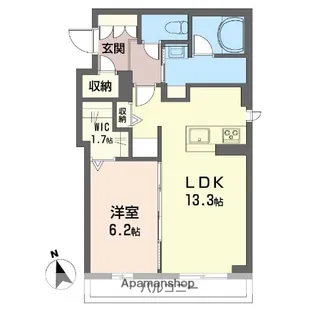 ラ・ファミーユ【103号室】の間取り