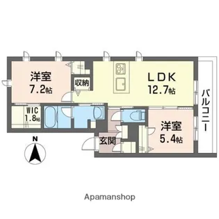 セルディーナ【201号室】の間取り